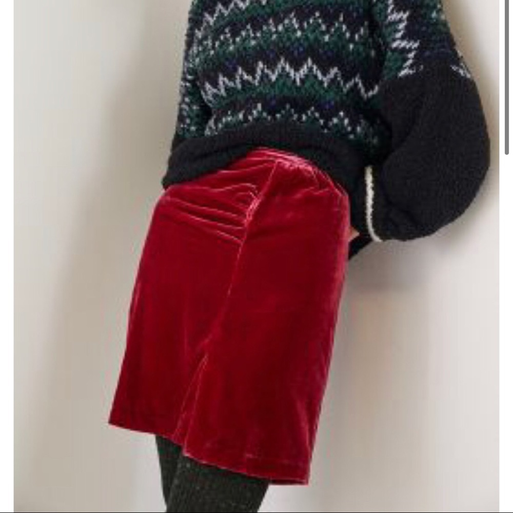 Anthropologie Connie Velvet Minnie Skirt